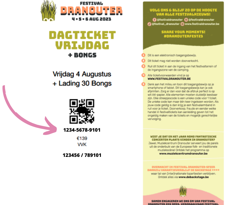 ticket QR-code online account